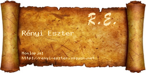 Rényi Eszter névjegykártya